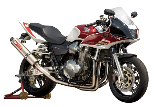 ヤマモトレーシング製CB1300SF サイレンサーマフラー 社外  バイク 部品 SC54 チタン ステン SPEC-A スリップオン コケキズ無し:22321547