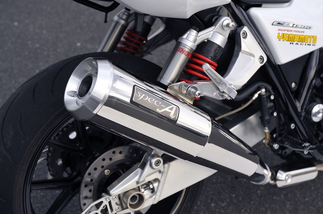 ヤマモトレーシング製CB1300SF サイレンサーマフラー 社外  バイク 部品 SC54 チタン ステン SPEC-A スリップオン コケキズ無し:22321547